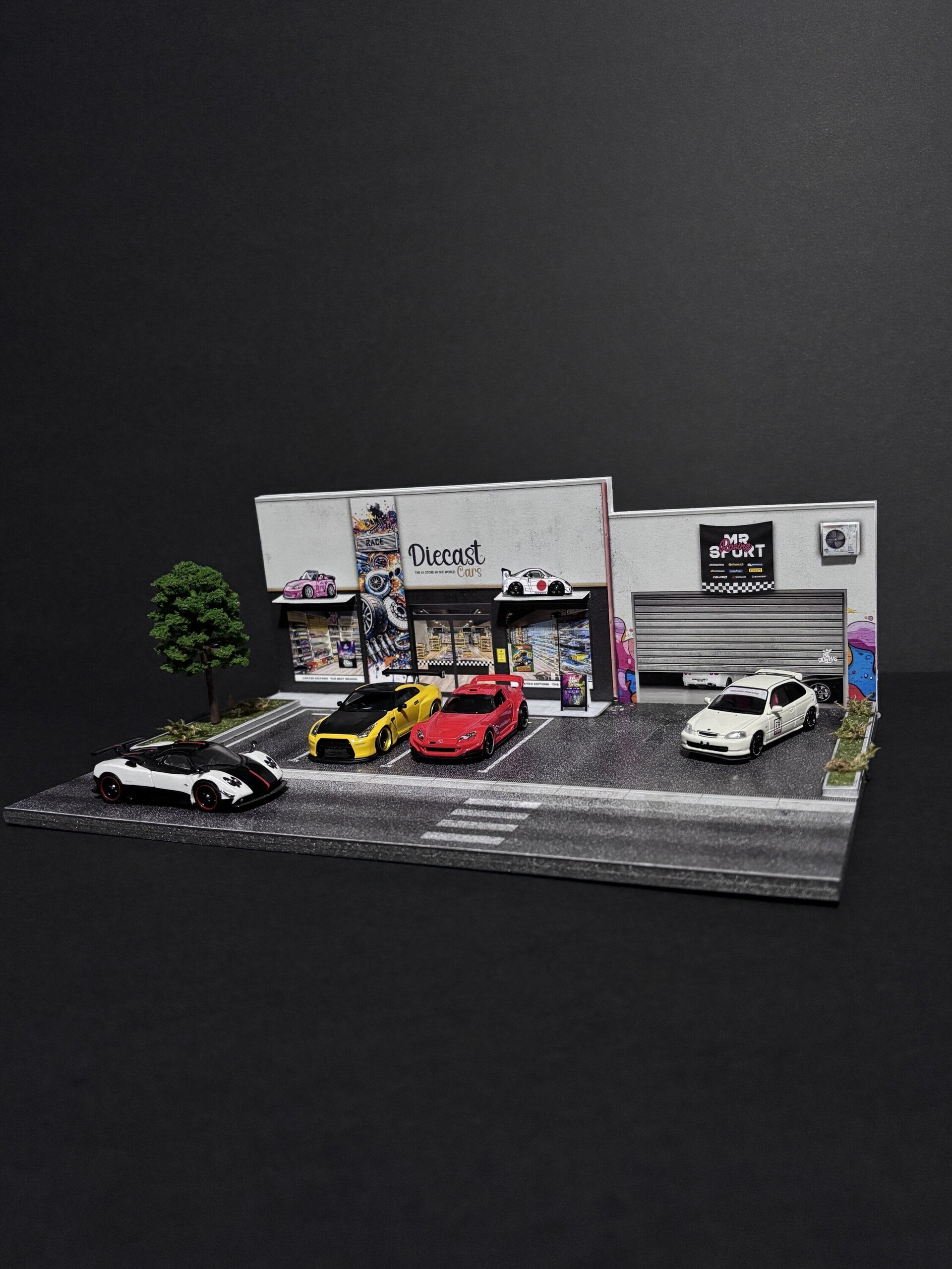 Pack x2 Dioramas 1:64 DiecastShop&tuning - 4