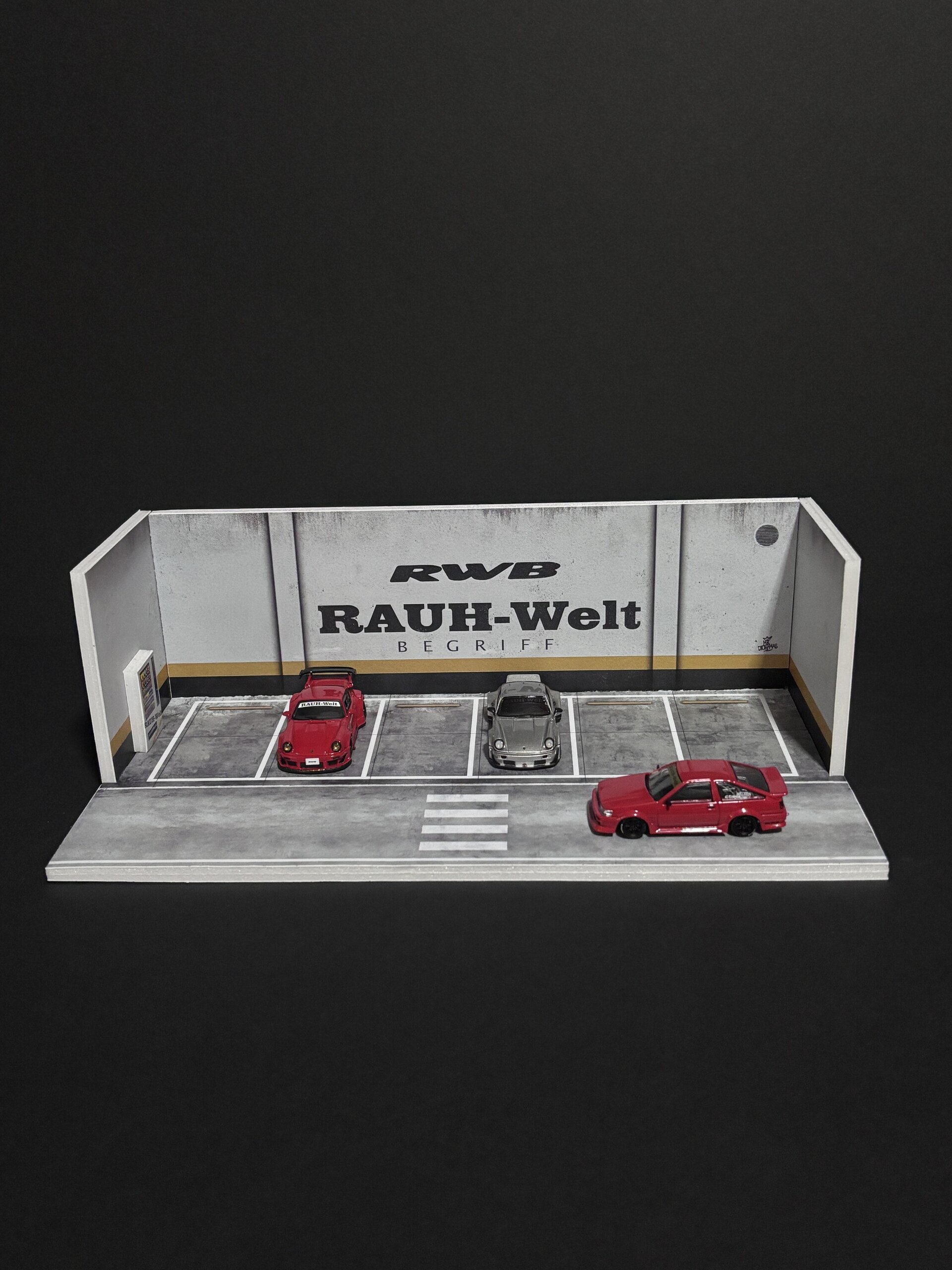 Diorama 1:64 Parking RWB - 1