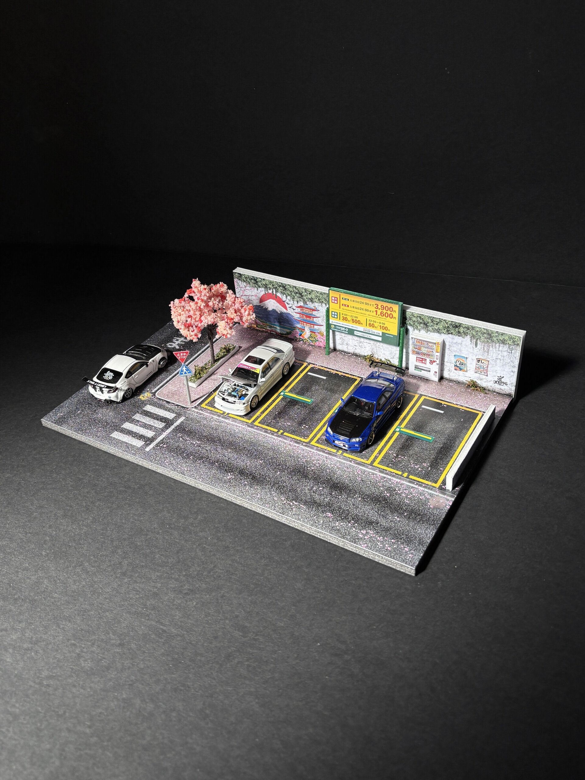 Diorama 1:64 Parking Japan sakura v2 - 5