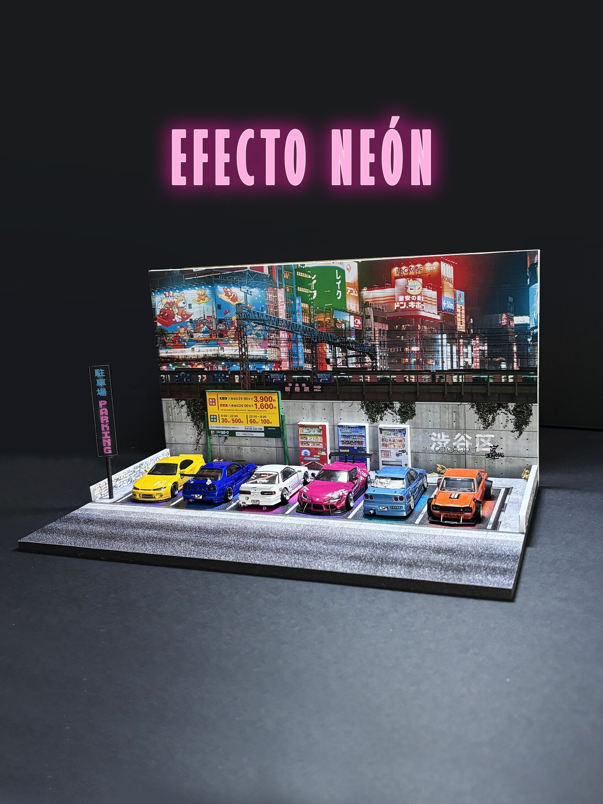 Diorama 1:64 efecto neón - 1