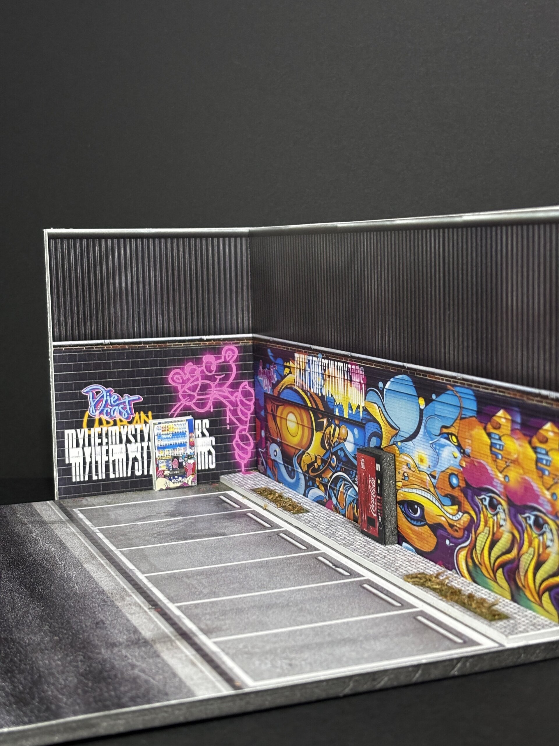 Diorama 1:64 Parking urban mural graffiti - 2