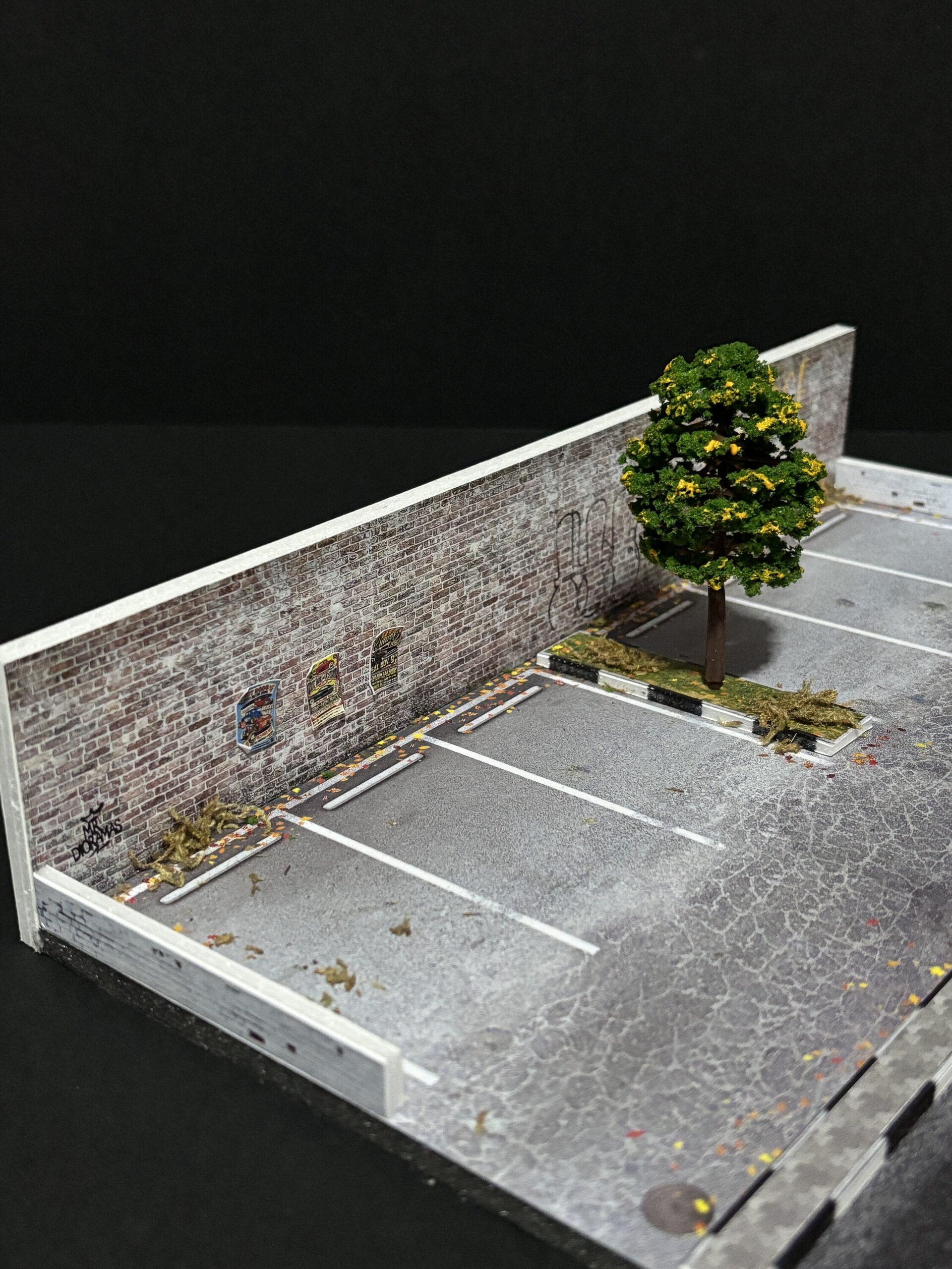 Diorama 1:64 Parking otoñal - 2