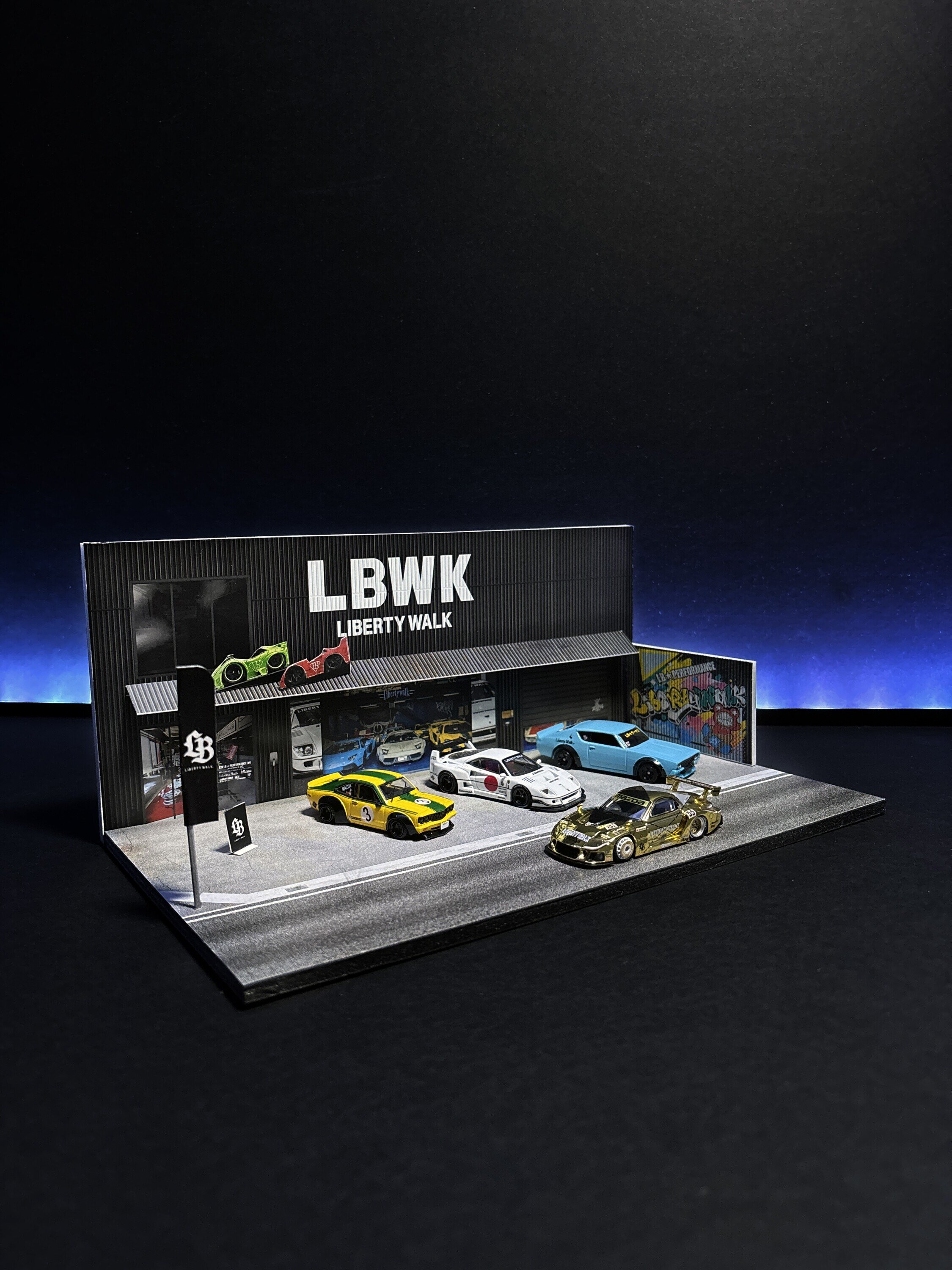 Diorama 1:64 LBWK Base Liberty Walk | MRDIORAMAS