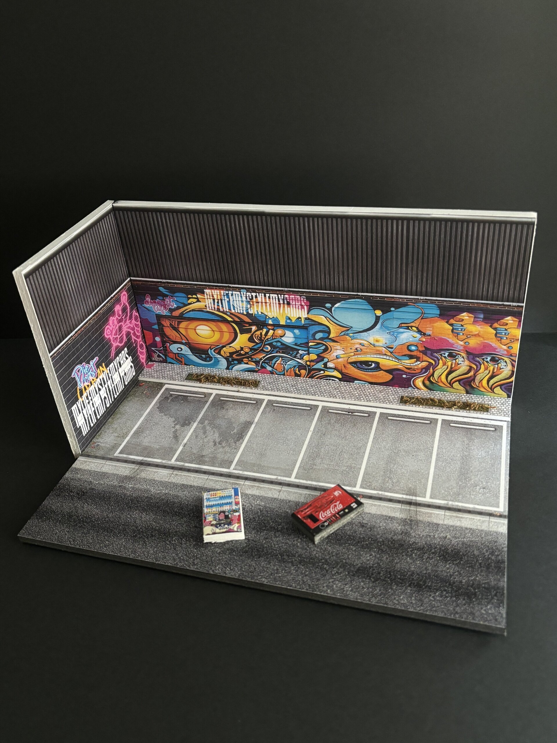 Diorama 1:64 Parking urban mural graffiti - 4
